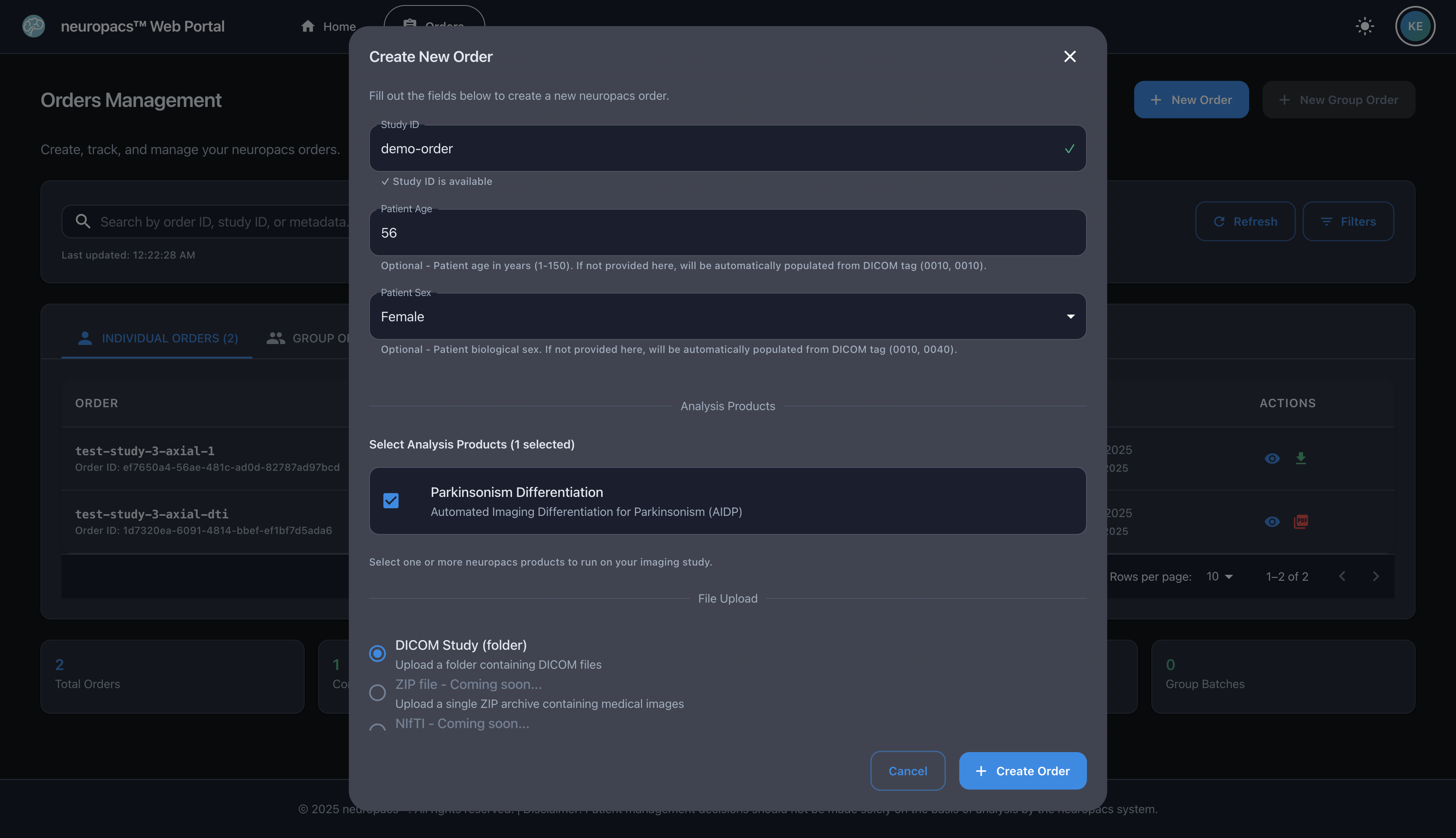 Upload Portal Metadata